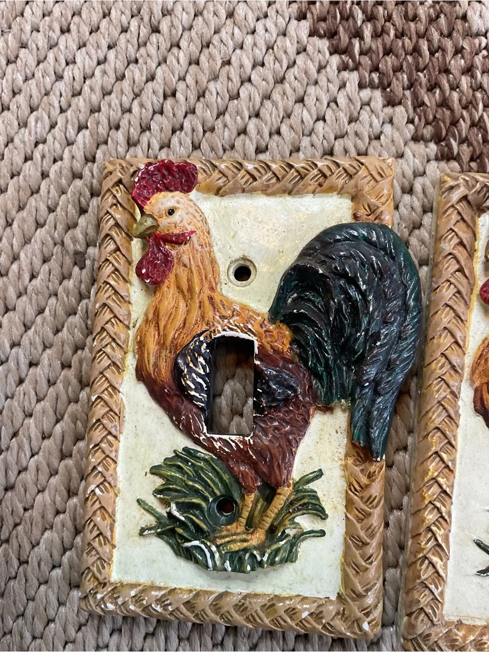 Rooster Decorative Light Switch Cover Plate - Multicolor